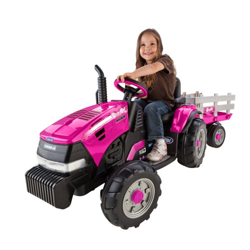 CASE IH MAGNUM TRACTOR W/ TRAILER 12V RIDE-ON
