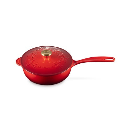 2.25QT HOLLY COLLECTION CAST IRON SAUCIER W/ KNOB