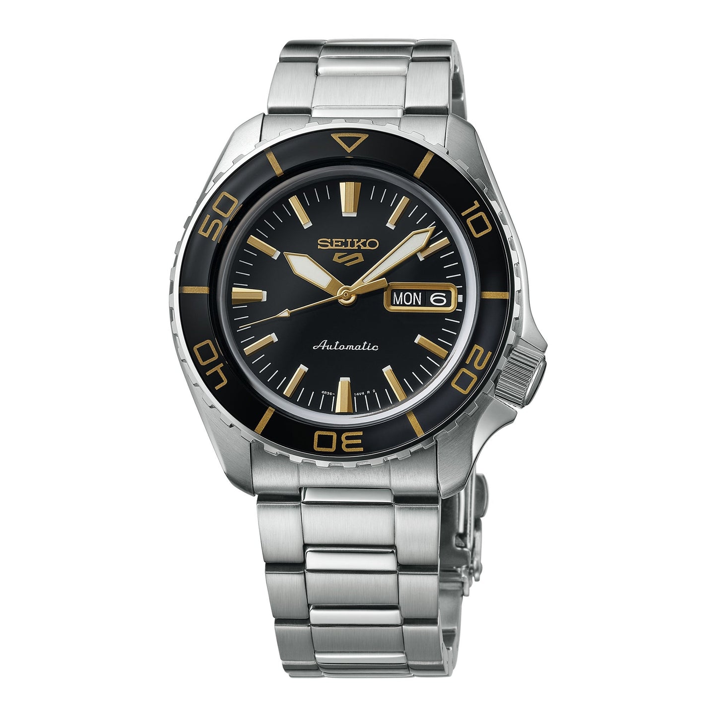 MEN'S SEIKO 5 SPORT AUTOMATIC STAINLESS STEEL WATCH, DIAL