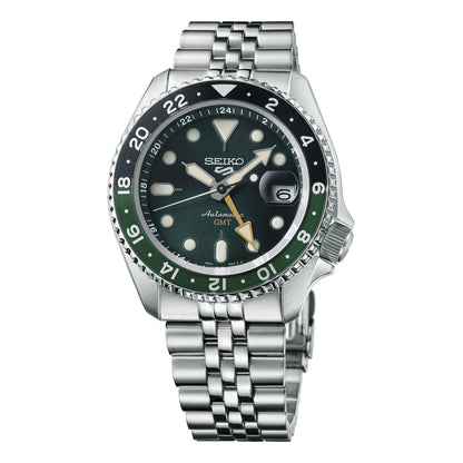 MEN'S SEIKO 5 SPORTS SKX GMT STAINLESS STEEL WATCH, DIAL