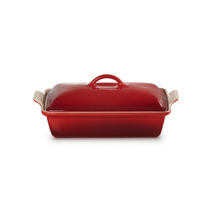 4QT HERITAGE STONEWARE COVERED RECTANGULAR CASSEROLE