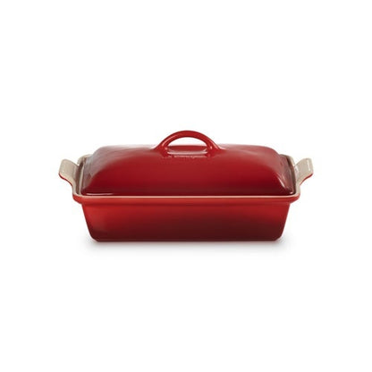 4QT HERITAGE STONEWARE COVERED RECTANGULAR CASSEROLE