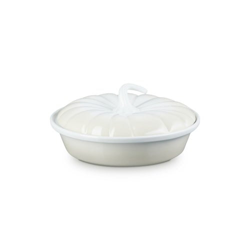 9" STONEWARE PUMPKIN BAKER W/ LID