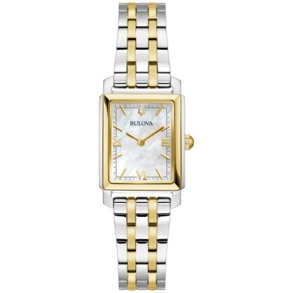 LADIES' SUTTON STAINLESS STEEL WATCH, MOTHER-OF-PEARL DIAL