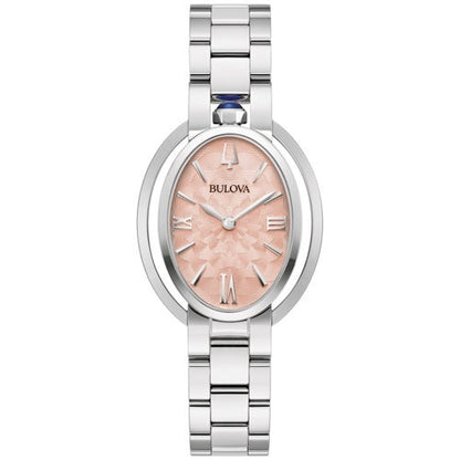LADIES' RUBAIYAT STAINLESS STEEL OVAL WATCH, DIAL