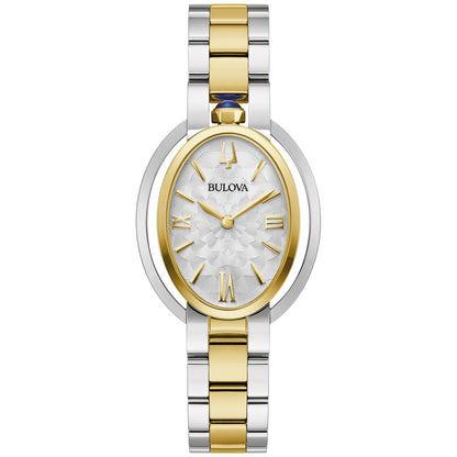 LADIES' RUBAIYAT STAINLESS STEEL OVAL WATCH, DIAL
