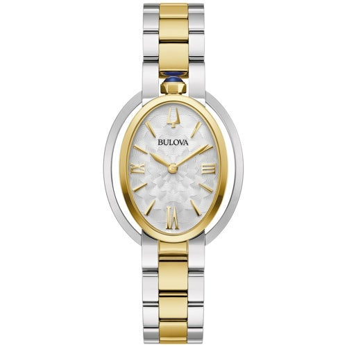 LADIES' RUBAIYAT STAINLESS STEEL OVAL WATCH, DIAL