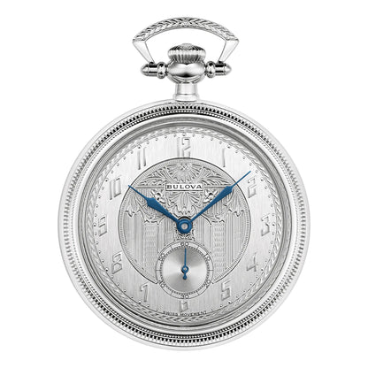 MENS ARCHIVE SERIES SILVER-TONE STAINLESS STEEL POCKET WATCH SILVER DIAL