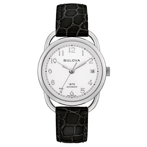 LADIES' JOSEPH BULOVA COMMODORE AUTOMATIC LEATHER STRAP WATCH, DIAL