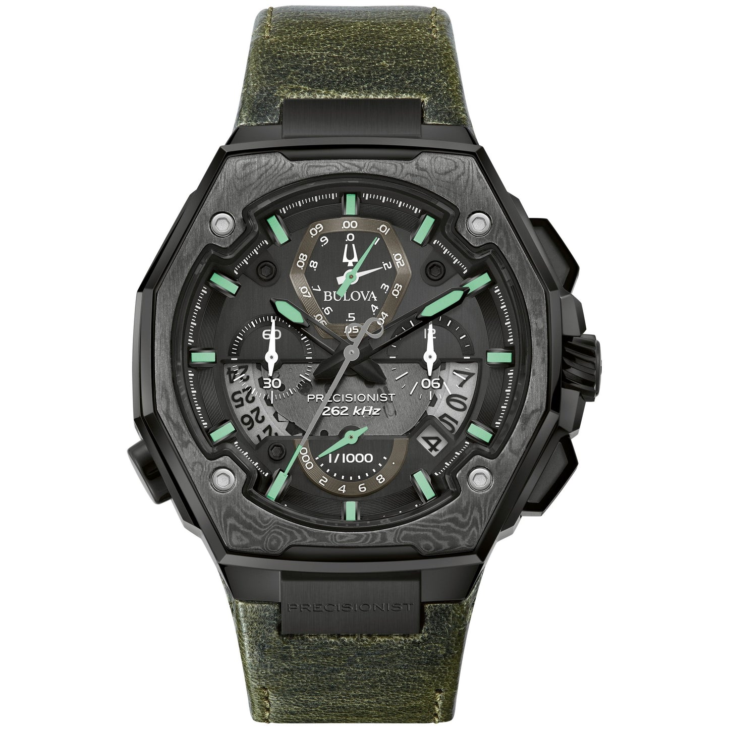 MEN'S SERIES X SE PRECISIONIST CHRONOGRAPH LEATHER STRAP WATCH, DIAL