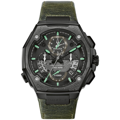 MEN'S SERIES X SE PRECISIONIST CHRONOGRAPH LEATHER STRAP WATCH, DIAL