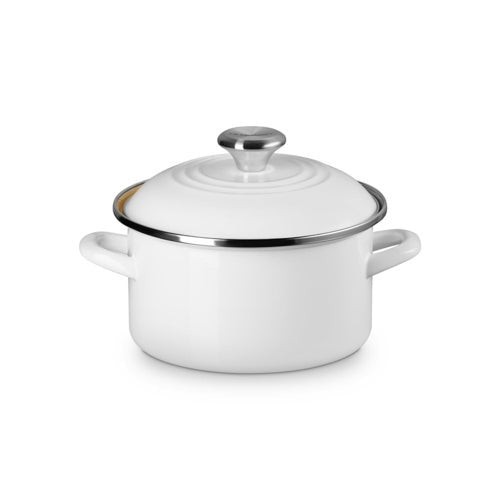 3.8QT ENAMEL ON STEEL COVERED PETITE STOCKPOT