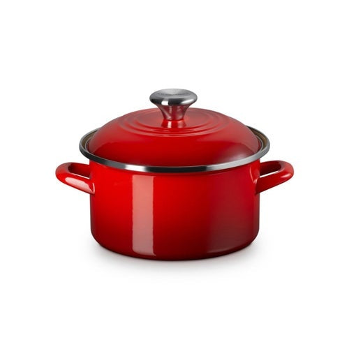 3.8QT ENAMEL ON STEEL COVERED PETITE STOCKPOT