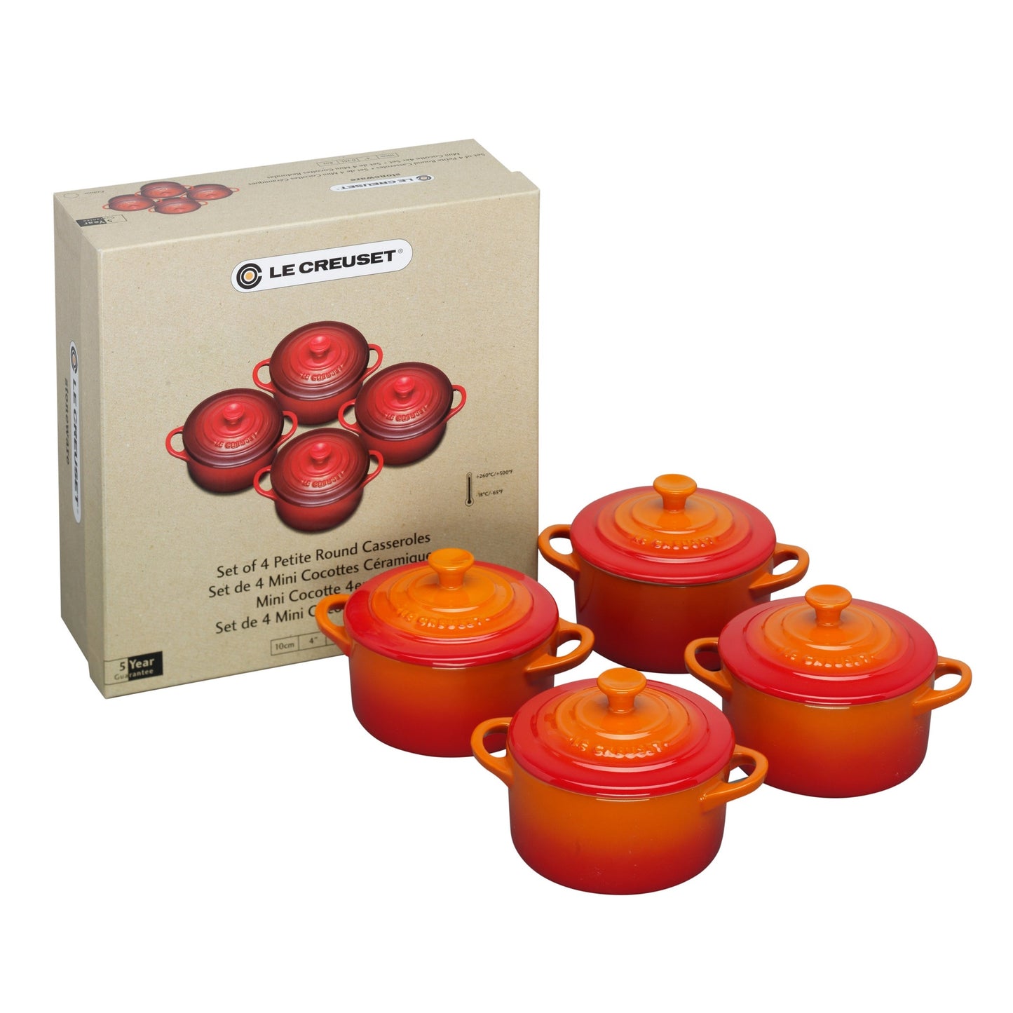 8OZ MINI COCOTTES SET WITH COOKBOOK - 4PK