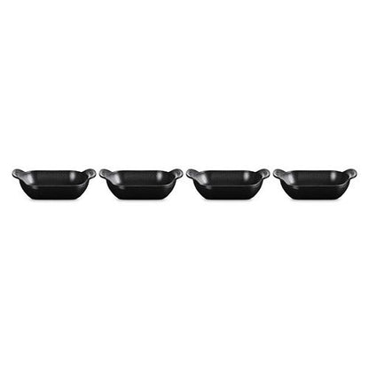 SET OF 4 GOURMAND CAST IRON MINI RECTANGULAR 0.3QT BAKERS
