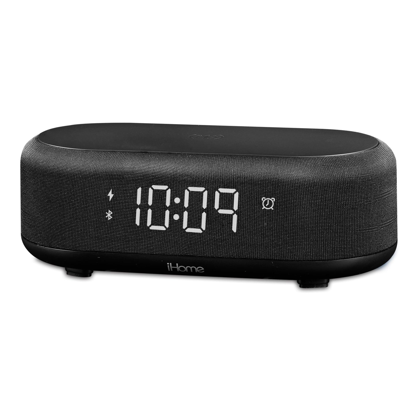 BLUETOOTH ALARM CLOCK W/ FAST WIRELESS CHARGING & USB CHARGING
