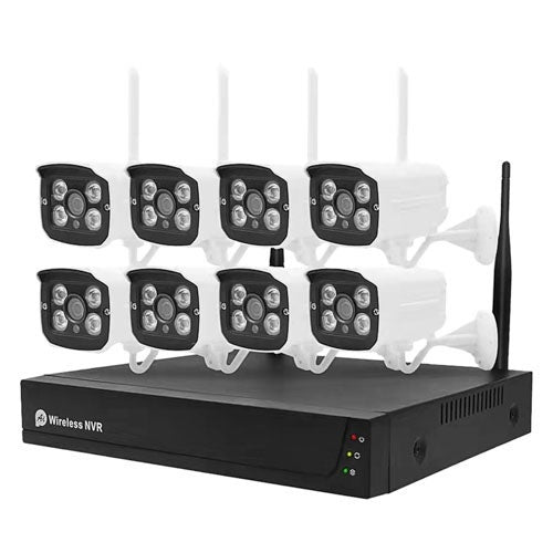 WIRELESS SECURITY SYSTEM W/ 8 INDOOR/OUTDOOR CAMERAS