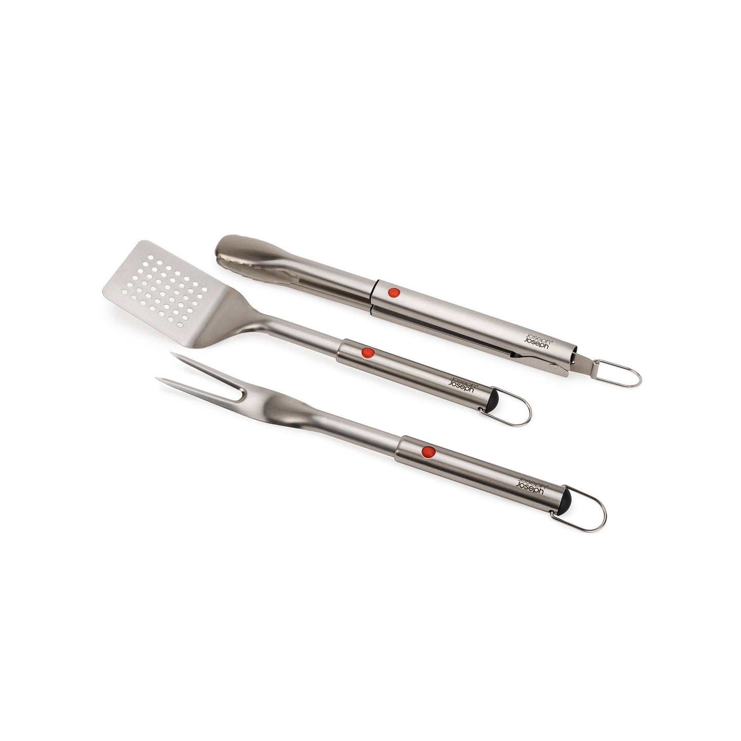 GRILLOUT 3PC BBQ TURNER TONGS FORK SET
