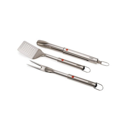 GRILLOUT 3PC BBQ TURNER TONGS FORK SET