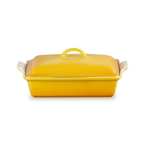 4QT HERITAGE STONEWARE COVERED RECTANGULAR CASSEROLE