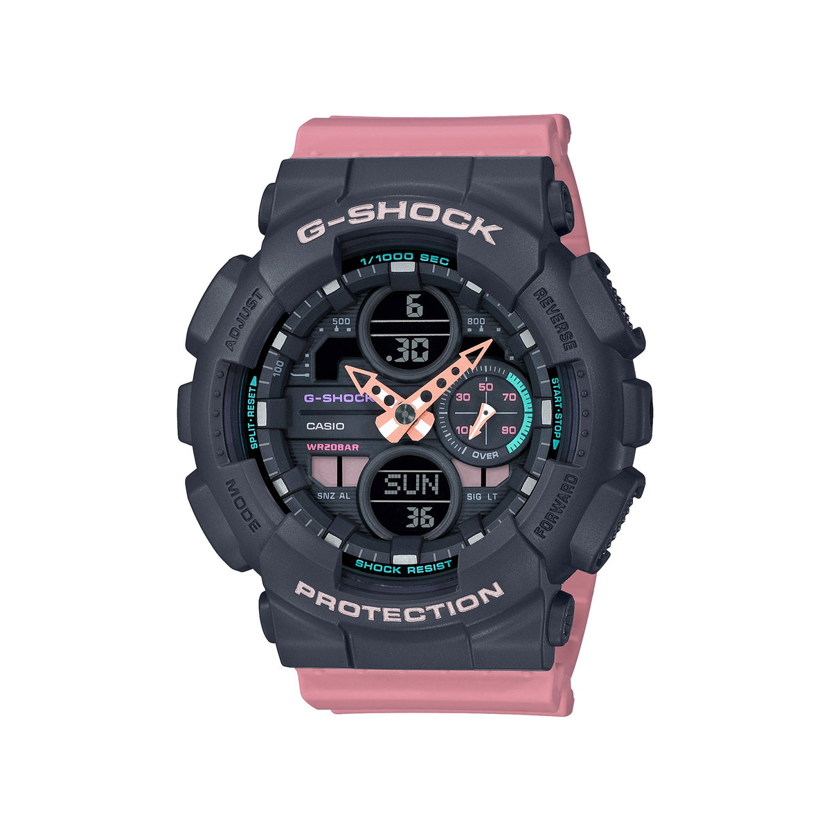 LADIES COMPACT G-SHOCK ANALOG/DIGITAL RESIN WATCH DIAL