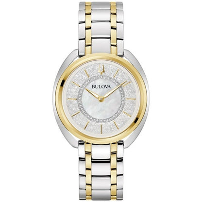 LADIES' DUALITY STAINLESS STEEL WATCH W/ 2 STRAPS, MOTHER-OF-PEARL DIAL
