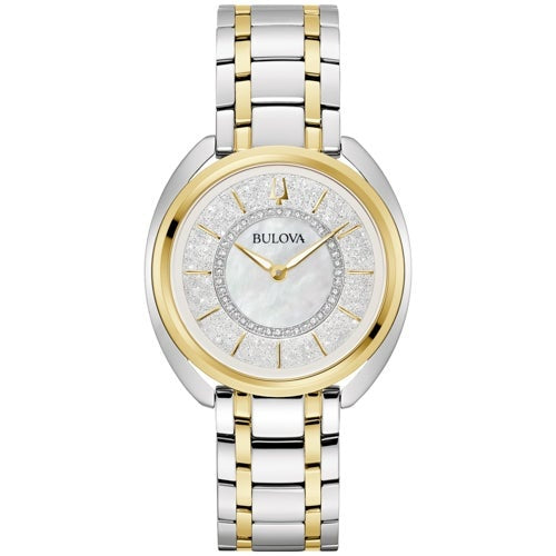 LADIES' DUALITY STAINLESS STEEL WATCH W/ 2 STRAPS, MOTHER-OF-PEARL DIAL