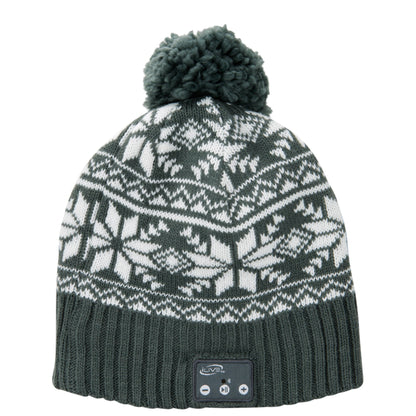 BLUETOOTH WIRELESS MUSIC BEANIE W/ BUILT-IN SPEAKERS AND MIC