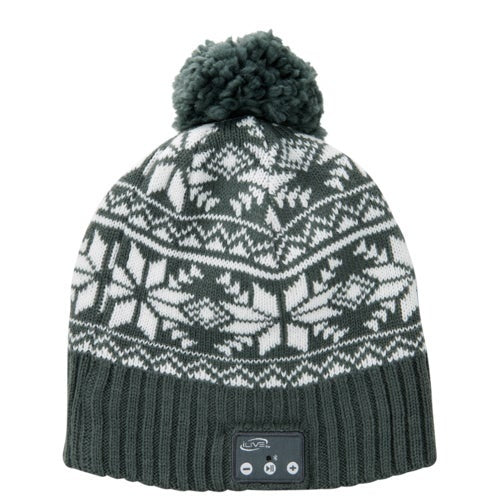 BLUETOOTH WIRELESS MUSIC BEANIE W/ BUILT-IN SPEAKERS AND MIC