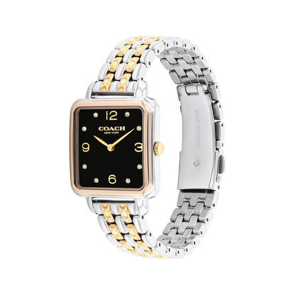 LADIES CASS SQUARE STAINLESS STEEL WATCH DIAL