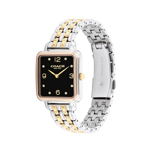 LADIES CASS SQUARE STAINLESS STEEL WATCH DIAL