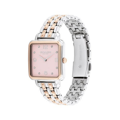LADIES CASS SQUARE STAINLESS STEEL WATCH DIAL