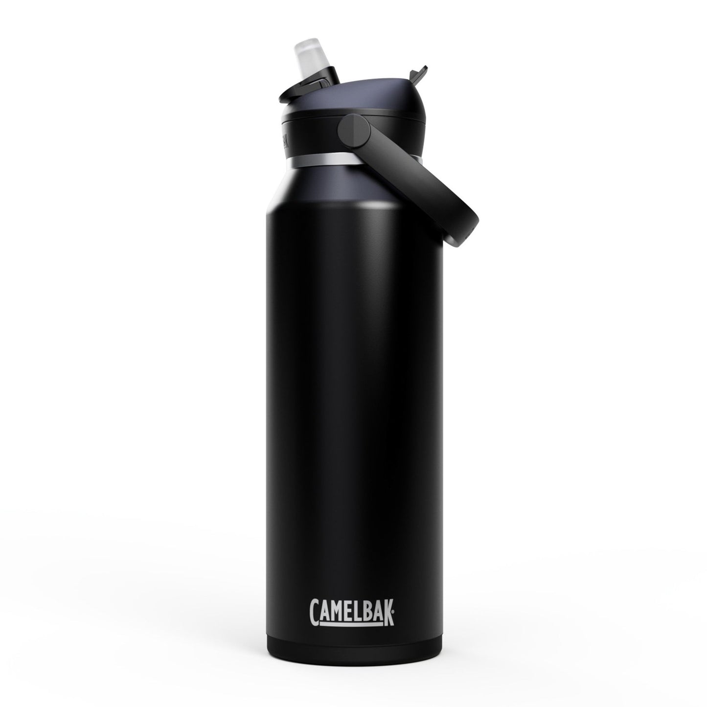 THRIVE FLIP STRAW 40OZ STAINLESS STEEL BOTTLE BLACK