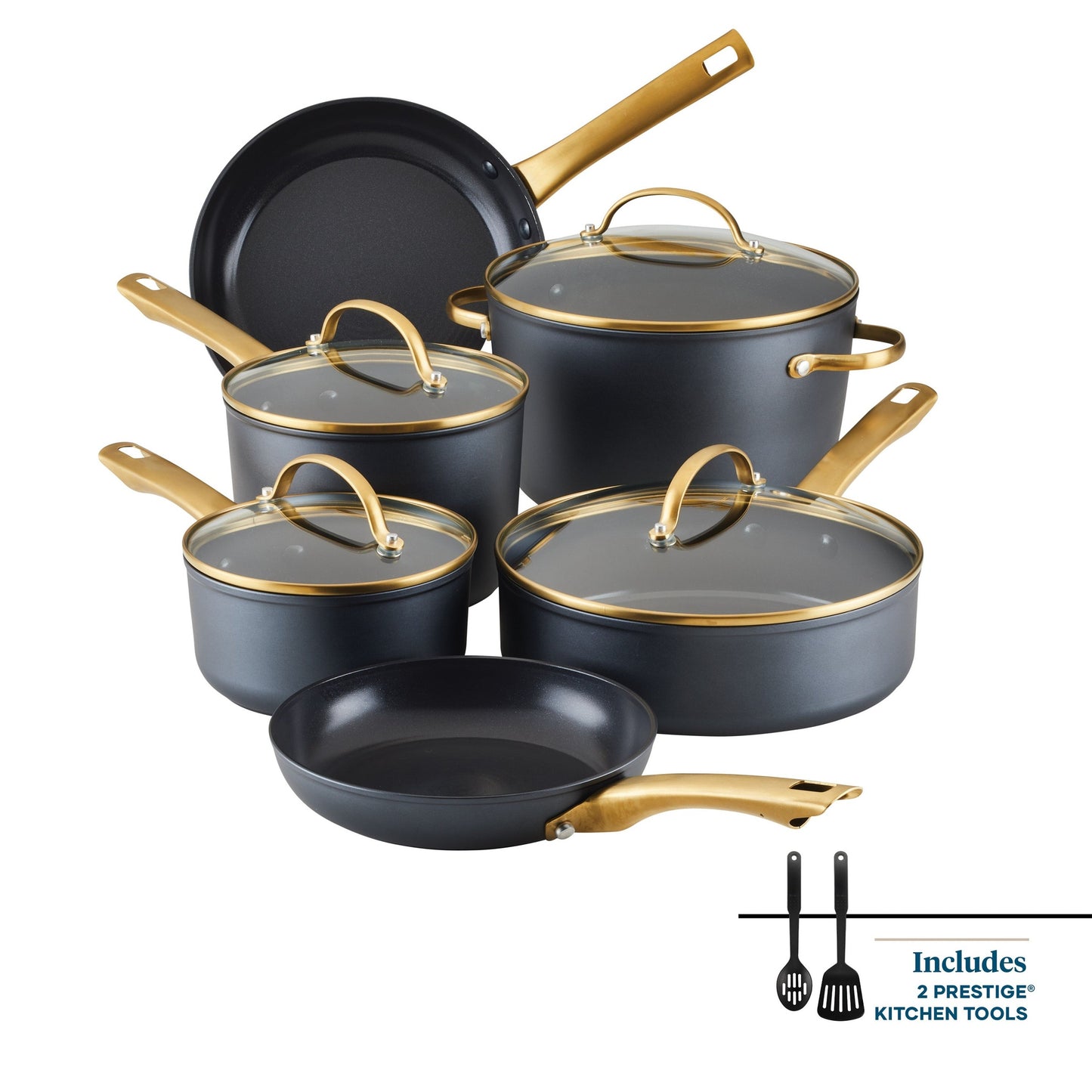 12PC FORGED INDUCTION CERAMIC COOKWARE SET