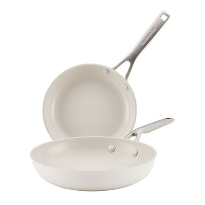 2PC HARD ANODIZED CERAMIC INDUCTION FRYING PAN SET