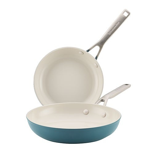 2PC HARD ANODIZED CERAMIC INDUCTION FRYING PAN SET