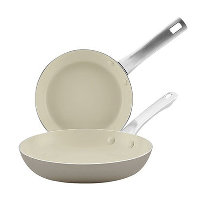 2PC VIBRANCE CERAMIC NONSTICK FRY PAN SET