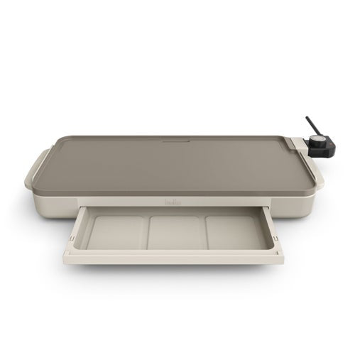 10" X 18" CERAMIC ELECTIRC GRIDDLE W/ WARMING TRAY OATMILK