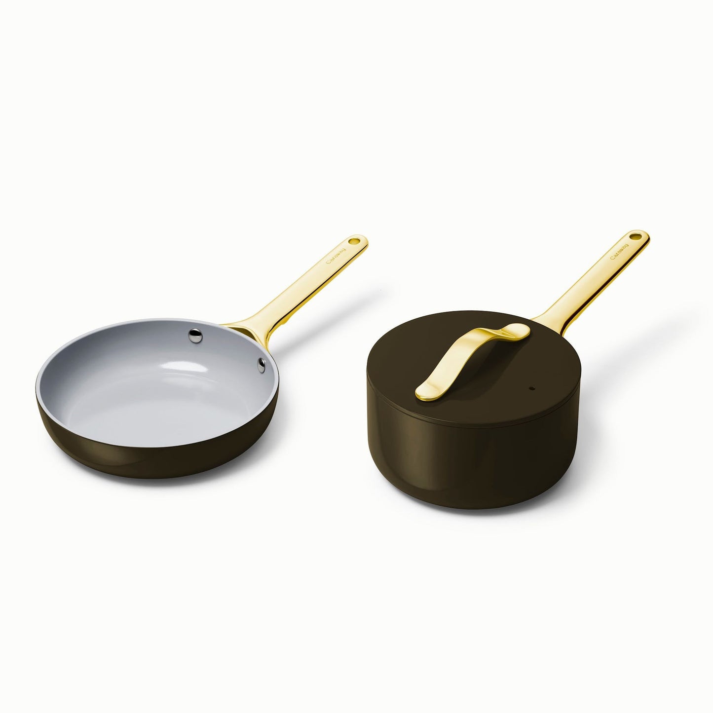 NONSTICK CERAMIC MINIS DUO COOKWARE SET - FRY PAN & SAUCEPAN