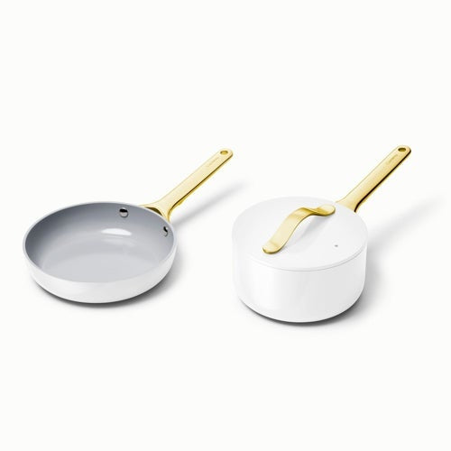 NONSTICK CERAMIC MINIS DUO COOKWARE SET - FRY PAN & SAUCEPAN