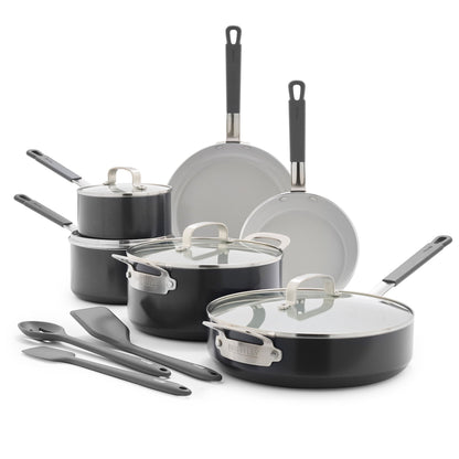 CERAMIC NONSTICK ALUMINUM 13PC COOKWARE SET