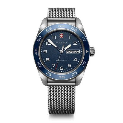 MENS SWISS ARMY QUARTZ STAINLESS STELE MESH WATCH DIAL