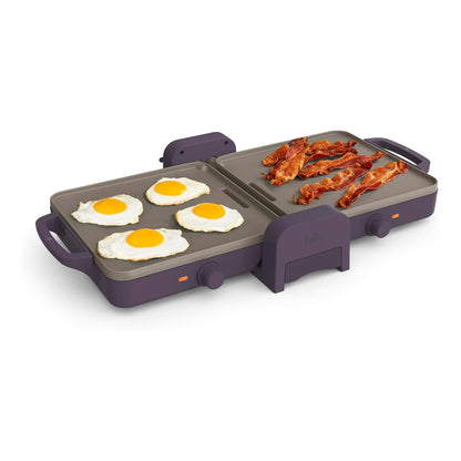 FOLD-N-STORE DUAL TEMP CERAMIC GRIDDLE
