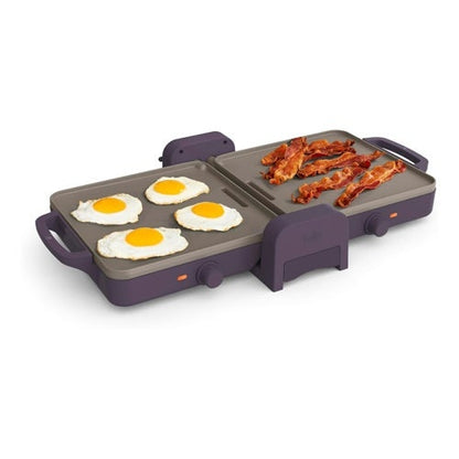 FOLD-N-STORE DUAL TEMP CERAMIC GRIDDLE