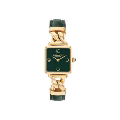 LADIES CASS LEATHER STRAP SQUARE WATCH DIAL