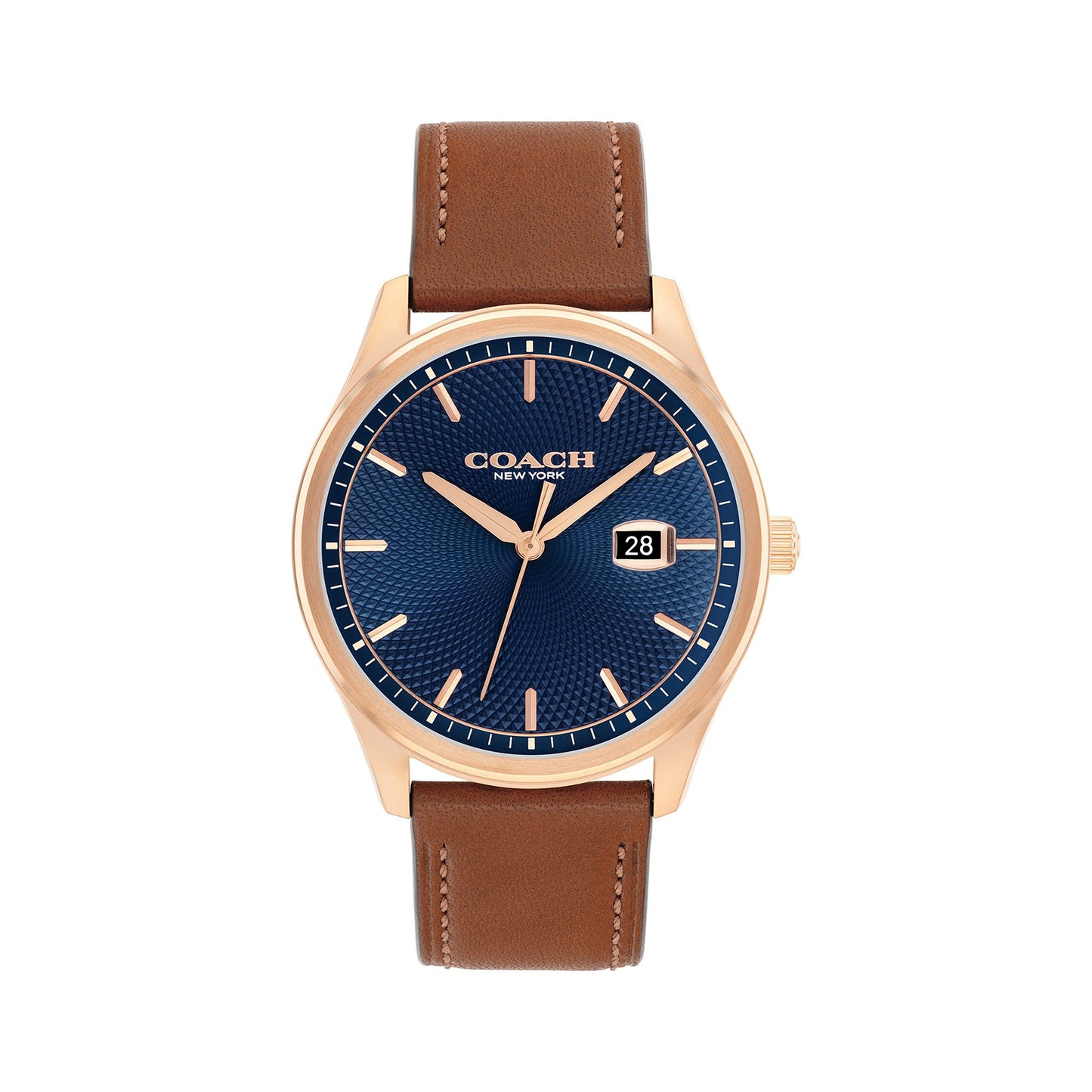 MENS OLIVER LEATHER STRAP WATCH DIAL