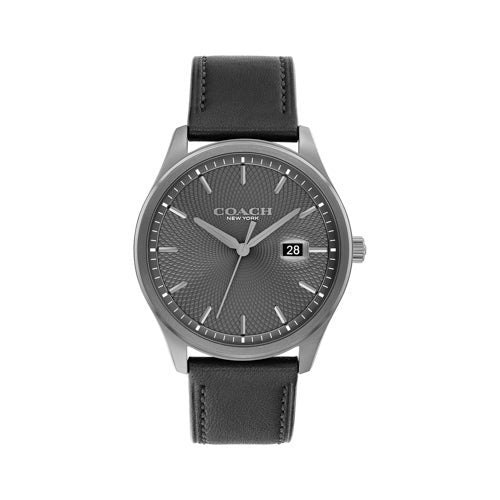 MENS OLIVER LEATHER STRAP WATCH DIAL