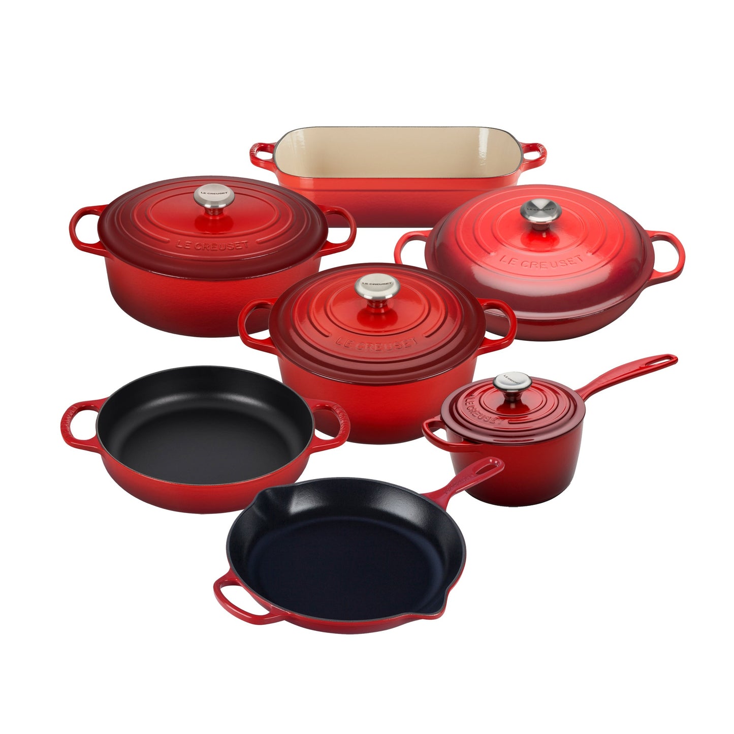 11PC SIGNATURE CAST IRON COOKWARE SET