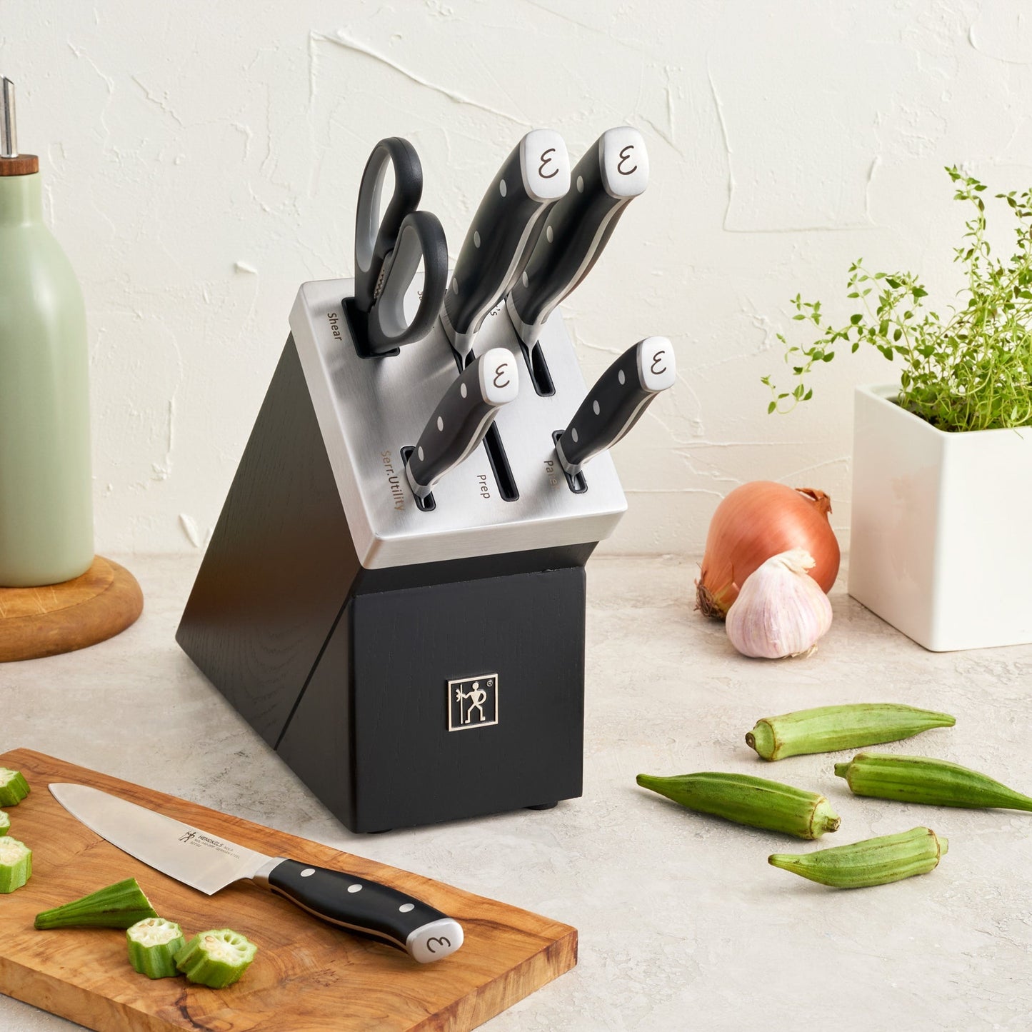 EMERIL BY HENCKELS 7PC SELF-SHARPENING KNIFE BLOCK SET