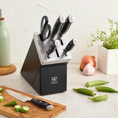 EMERIL BY HENCKELS 7PC SELF-SHARPENING KNIFE BLOCK SET